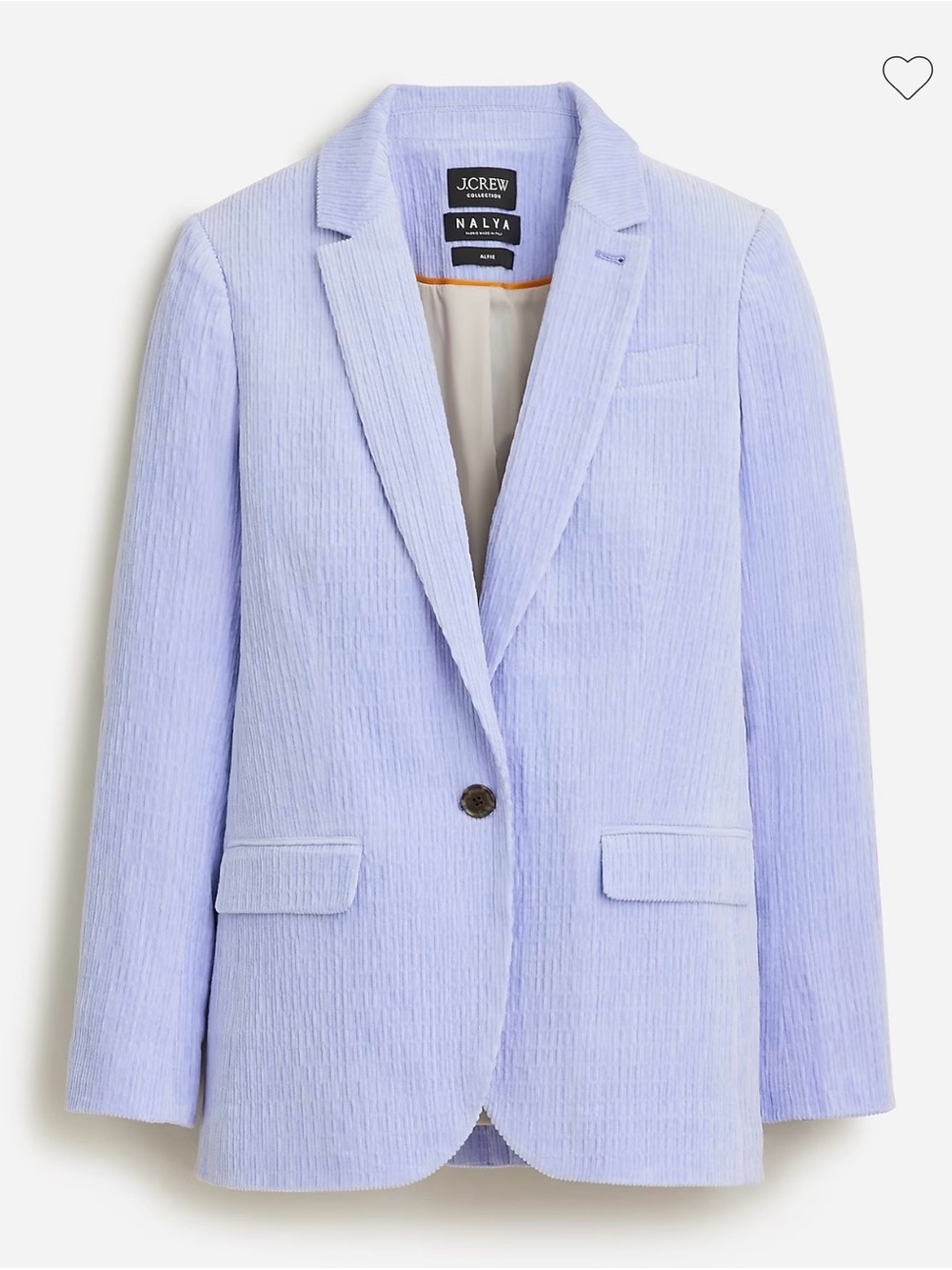 J. Crew Pale Lavender Seersucker Single-Button Blazer
